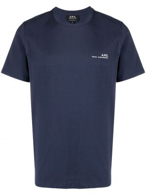 Camiseta con estampado A.p.c. azul