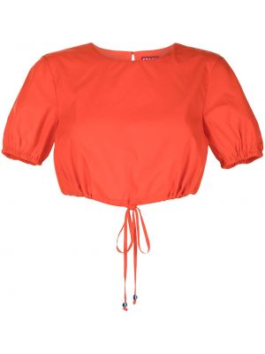 Nylon crop top Staud röd