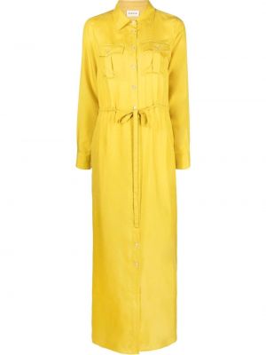 Μεταξωτή μάξι φόρεμα P.a.r.o.s.h. κίτρινο
