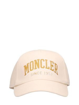 Памучна шапка с козирки Moncler