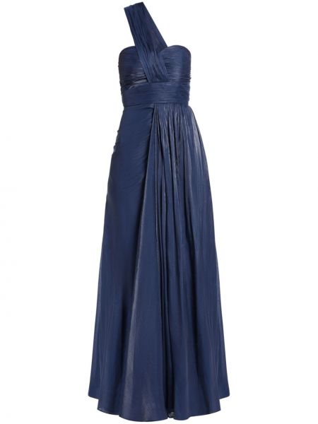 Асиметрична вечерна рокля Badgley Mischka синьо