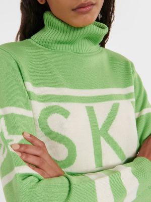 Вълнен пуловер Perfect Moment зелено