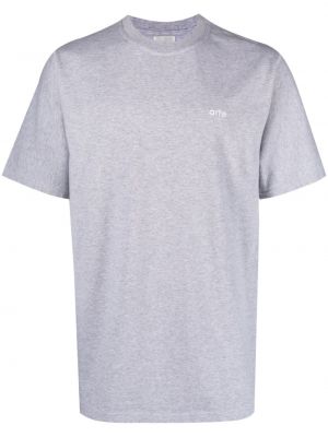 T-shirt ricamato Arte grigio