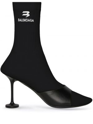 Плетени боти Balenciaga черно