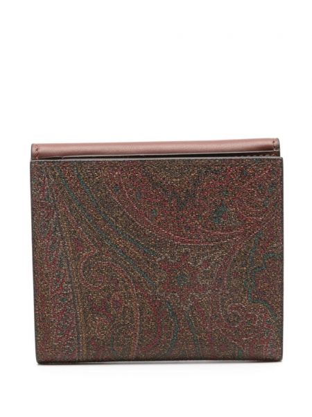 Kožená peněženka s paisley potiskem Etro