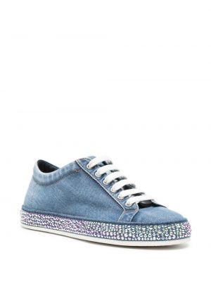 Sneakersy z kryształkami Le Silla niebieskie