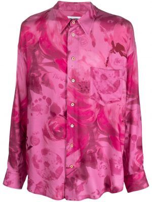 Raštuota gėlėta marškiniai Magliano rožinė