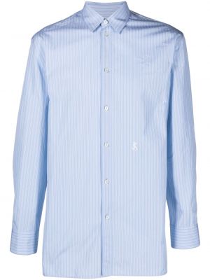 Dryžuota medvilninė siuvinėta marškiniai Jil Sander