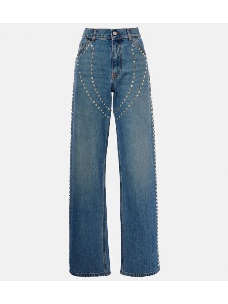 Besat lavtaljet jeans Stella Mccartney blå