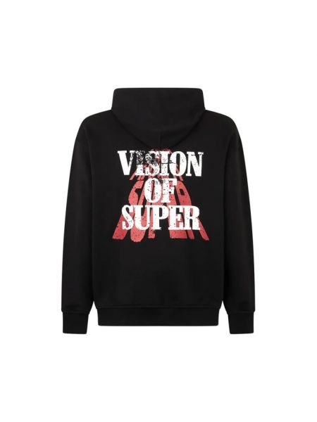 Bluza z kapturem z nadrukiem Vision Of Super czarna