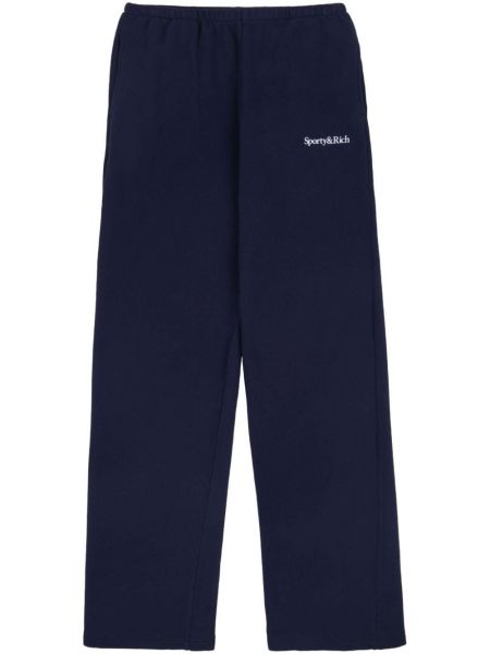 Rovné nohavice s potlačou Sporty & Rich modrá
