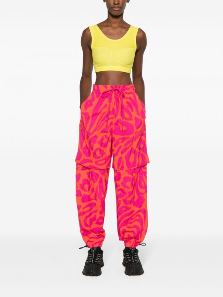 Sportovní kalhoty s potiskem Adidas By Stella Mccartney růžové