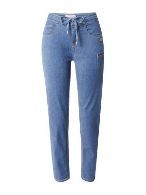 Viskózové bavlnené džínsy s vysokým pásom Gang - modrá