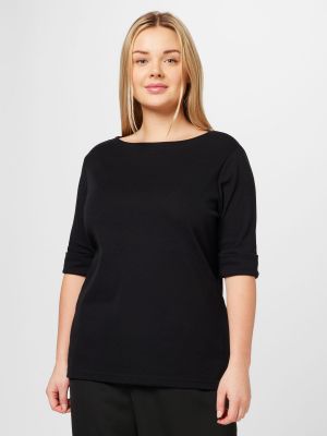 Marškinėliai Lauren Ralph Lauren Plus juoda