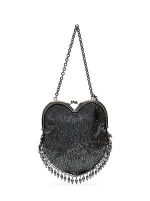 Sac de motif coeur Saint Laurent argenté