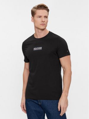 Slim fit tričko Tommy Hilfiger černé