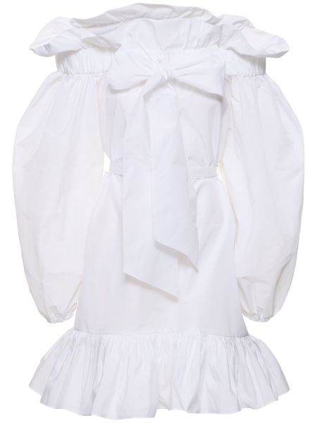 Mini vestido con lazo Patou blanco
