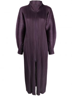 Palton cu fermoar Pleats Please Issey Miyake violet