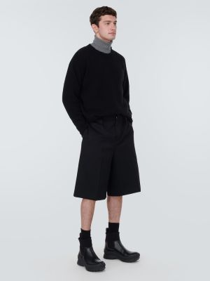 Shorts en laine Jil Sander noir