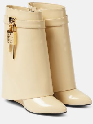 Ankle boots skórzane Givenchy beżowe