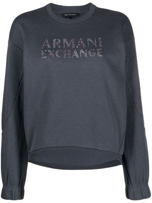 Kerek nyakú melegítő felső Armani Exchange kék