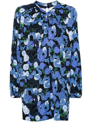 Mini šaty Dvf Diane Von Furstenberg modrá