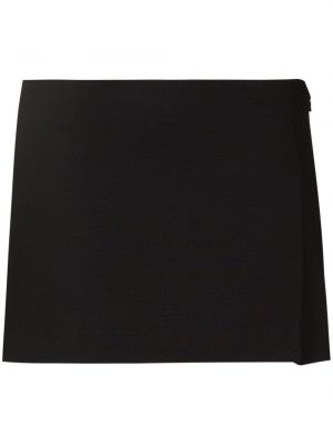 Vlněné přiléhavé mini sukně na zip Miaou - černá