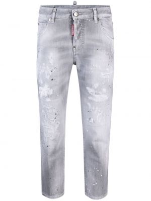 Distressed low waist jeans Dsquared2 grau