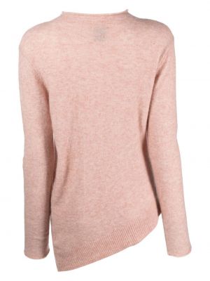 Pull en tricot asymétrique Alysi rose