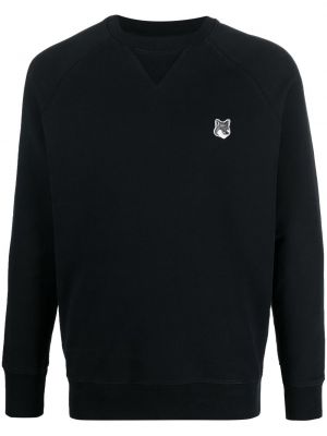 Rund hals sweatshirt Maison Kitsuné svart