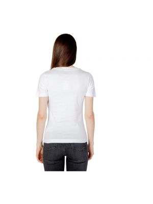 Top de algodón Calvin Klein Jeans blanco