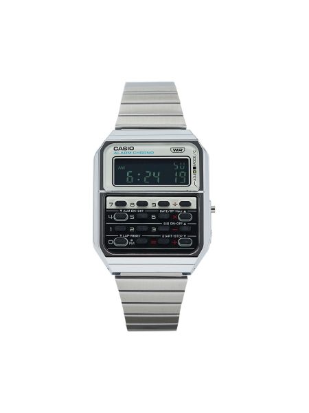 Часы ретро Casio серебряные