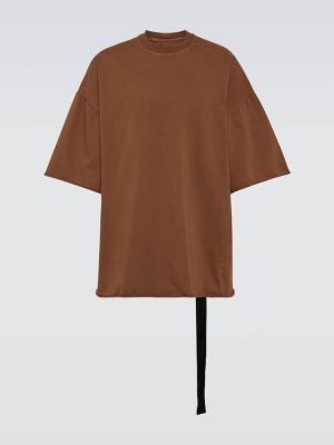 T-shirt di cotone in jersey Drkshdw By Rick Owens marrone