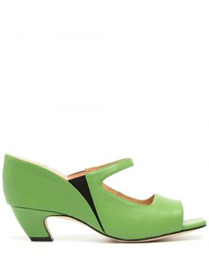 Полуотворени обувки Maison Mihara Yasuhiro зелено
