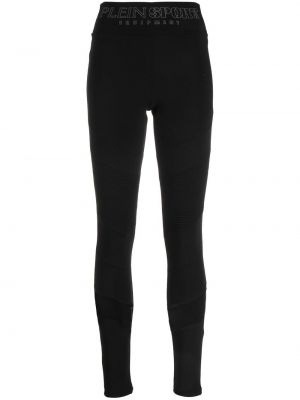 Bavlnené teplákové nohavice Plein Sport čierna
