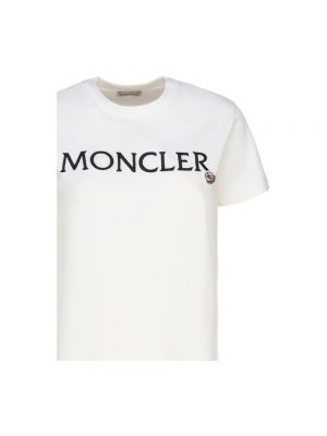 Top de algodón de tela jersey Moncler blanco