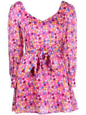 Mini ruha nyomtatás Olivia Rubin rózsaszín