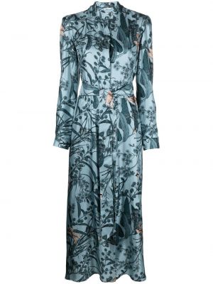 Trykt floral dress 813 blå