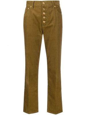 Pantalones con botones de pana Tory Burch marrón