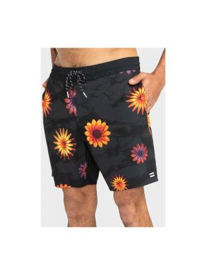 Pantalones cortos de flores con estampado Billabong negro