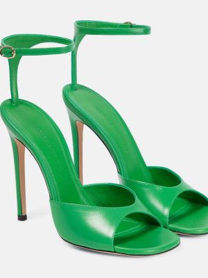 Sandale din piele Victoria Beckham verde