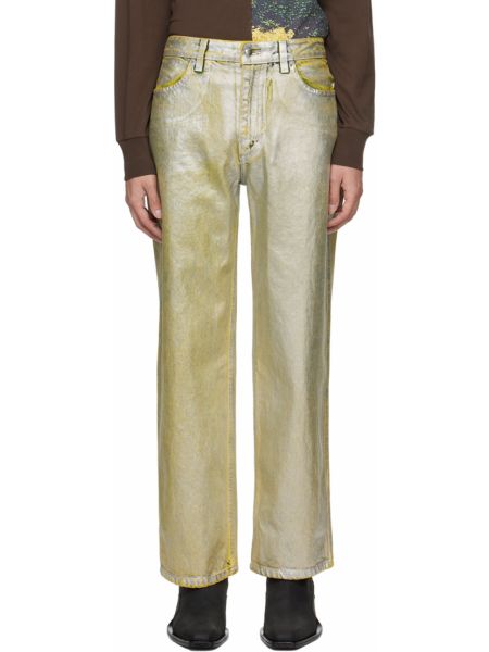 Серебряные широкие джинсы Eckhaus Latta, Sterling