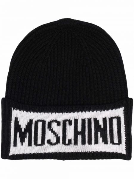 Плетена шапка с принт Moschino