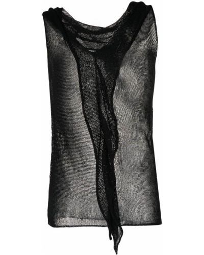 Прозрачен елек Yohji Yamamoto черно
