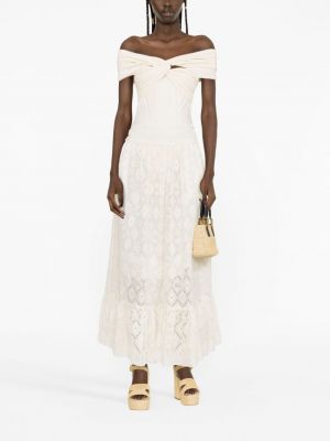 Květinové bavlněné sukně Gucci bílé