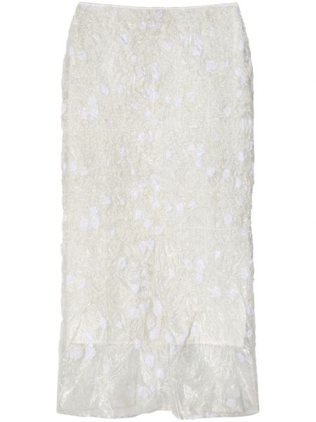Midi φούστα με διαφανεια Cecilie Bahnsen λευκό