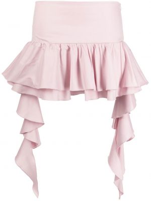 Peplum mini krilo z draperijo Blumarine roza