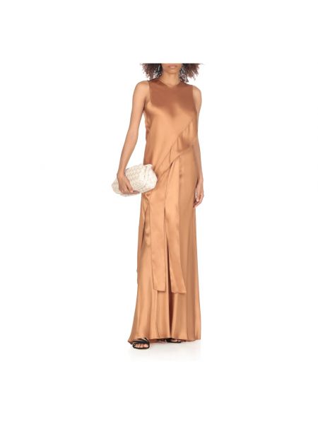 Falda larga elegante Antonelli Firenze marrón