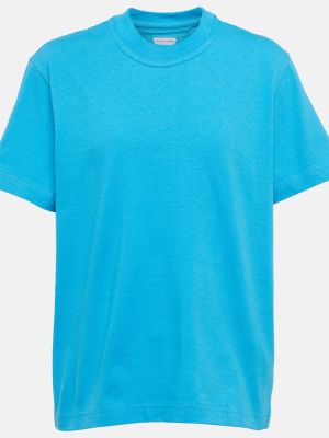 Bavlněné tričko jersey Bottega Veneta modré
