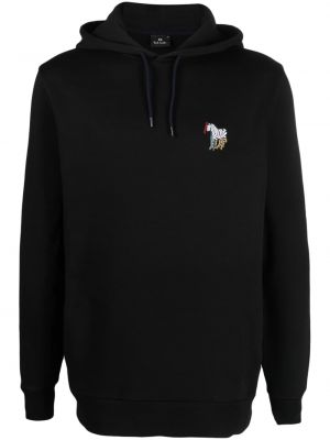 Hoodie med broderi Ps Paul Smith svart